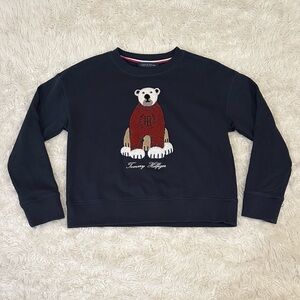 Tommy Hilfiger navy blue polar bear crewneck sweatshirt Small